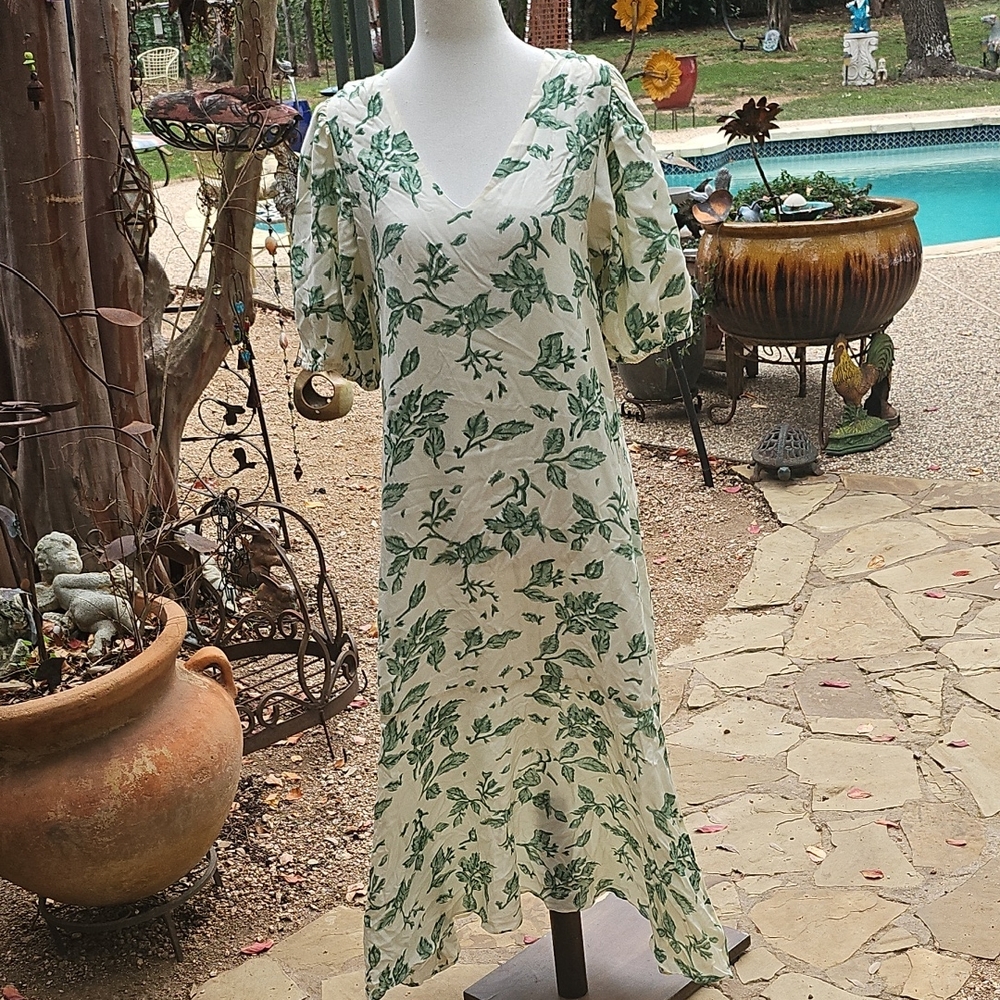New W Tag Anna Cate Myer Printed Myers Maxi Dress Morning Dew Small